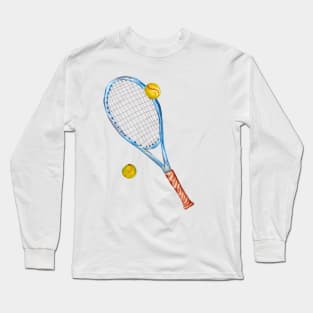 Tennis racket with tennis balls_3 Long Sleeve T-Shirt